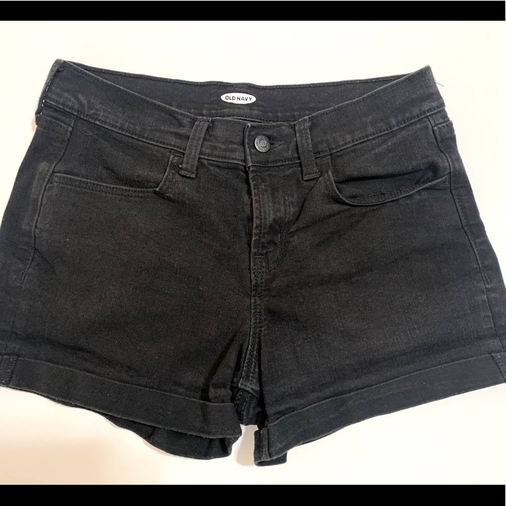Black Denim Shorts